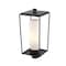 Z-Lite Sheridan 1 Light Outdoor Post Mount Fixture, Black & White Opal 595PHBR-BK - alternate 4